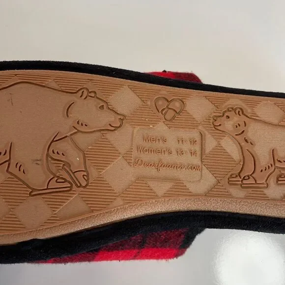 Dearfoams Unisex Grand Bear Slippers Sz m 11/12 w 13/14 - Picture 6 of 7